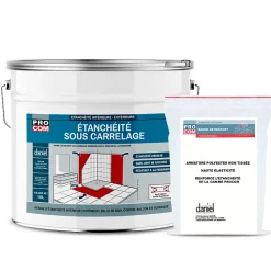 Etancheite sous carrelage, KIT douche, salle de bain, pièce humide - résine d'imperméabilisation, protection à l'eau - -10 l-Procom Online