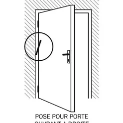 Ferme-porte à ressort blanc Acier-Diall Best