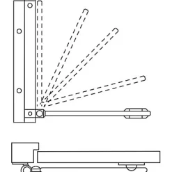 Ferme-porte à tige noir Aluminium^Diall New