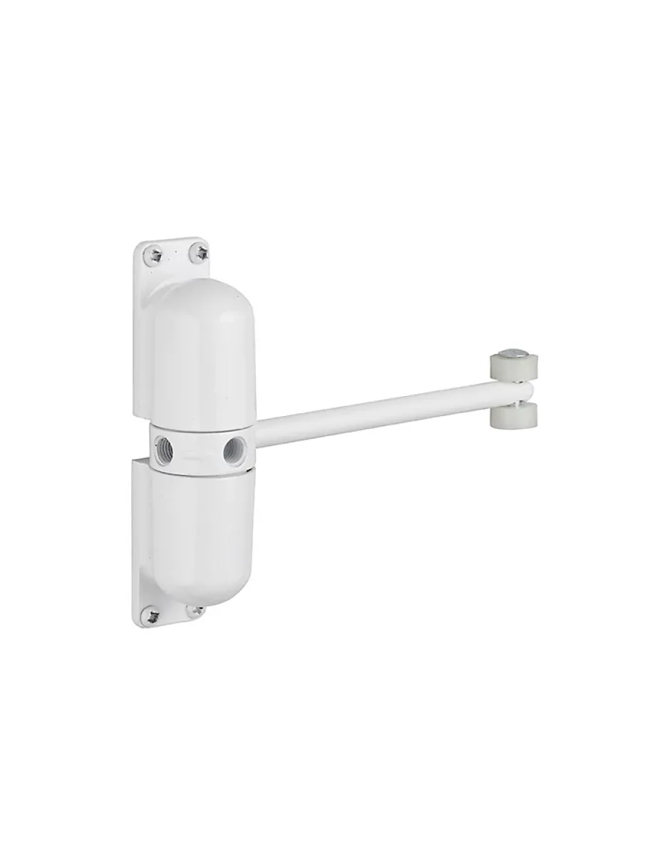 Ferme-porte automatique à roulettes pour porte légère, blanc --Thirard Outlet