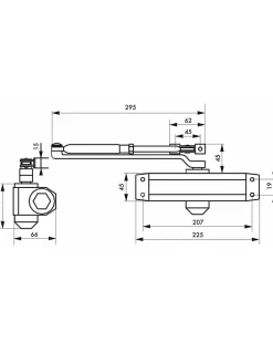 Ferme-porte automatique hydraulique force 5, blanc -^Thirard Hot