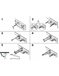 Ferme-porte automatique hydraulique Design force 2 à 4, blanc --Thirard Hot