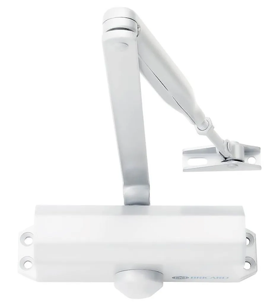 Ferme-porte Bricard Blanc bras compas fermeture automatique jusqu à 60 kg Force 3^Autres New