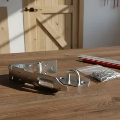 Fermoir cadenas Acier zingué l. 25 mm x H. 85 mm-Diall Sale