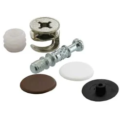 Ferrure d'assemblage + Goujon ø15 x L. 30 mm en acier, lot de 2-Diall Online