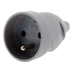 Fiche femelle 16A 2P+T - Gris -^Zenitech New