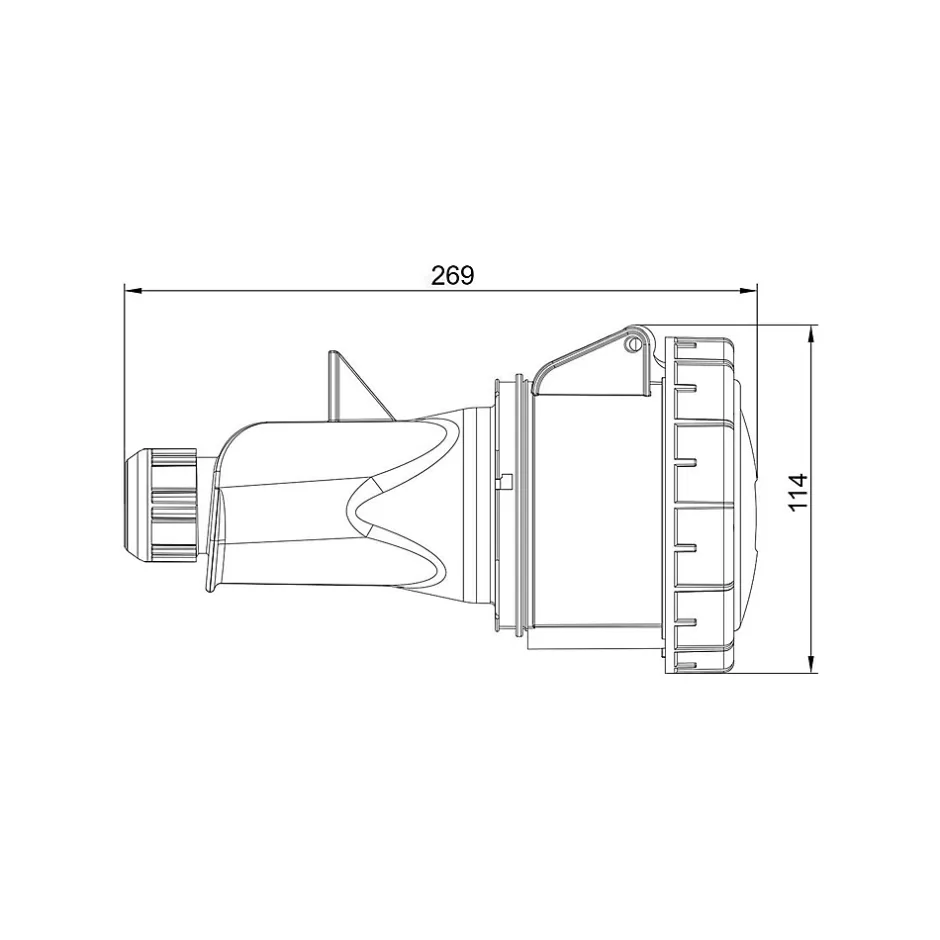 Fiche Femelle 63a Tétrapolaire 3p+n+t - étanche Ip67 --Ide Online