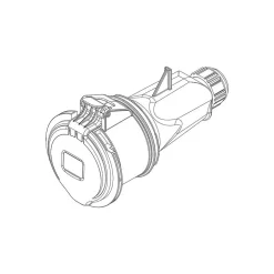 Fiche Femelle Tétrapolaire 32a 3p+n+t 380v - 5 Broches - étanche Ip44 --Ide New