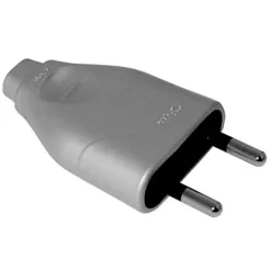 Fiche électrique mâle 6A métal^Diall