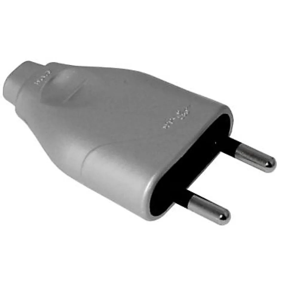 Fiche électrique mâle 6A métal^Diall