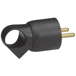 Fiche mâle 16A 2 P+T noir avec anneau-Legrand Sale