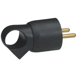 Fiche mâle 16A 2 P+T noir avec anneau-Legrand Sale