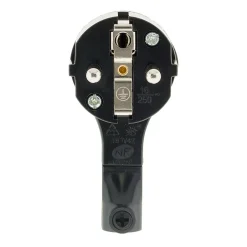 Fiche mâle 16A extraplate - Noire --Zenitech Online