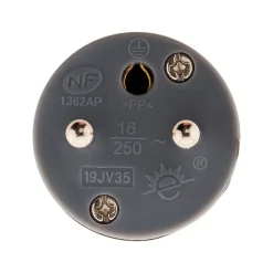 Fiche mâle 16A 2P+T - Gris -^Zenitech