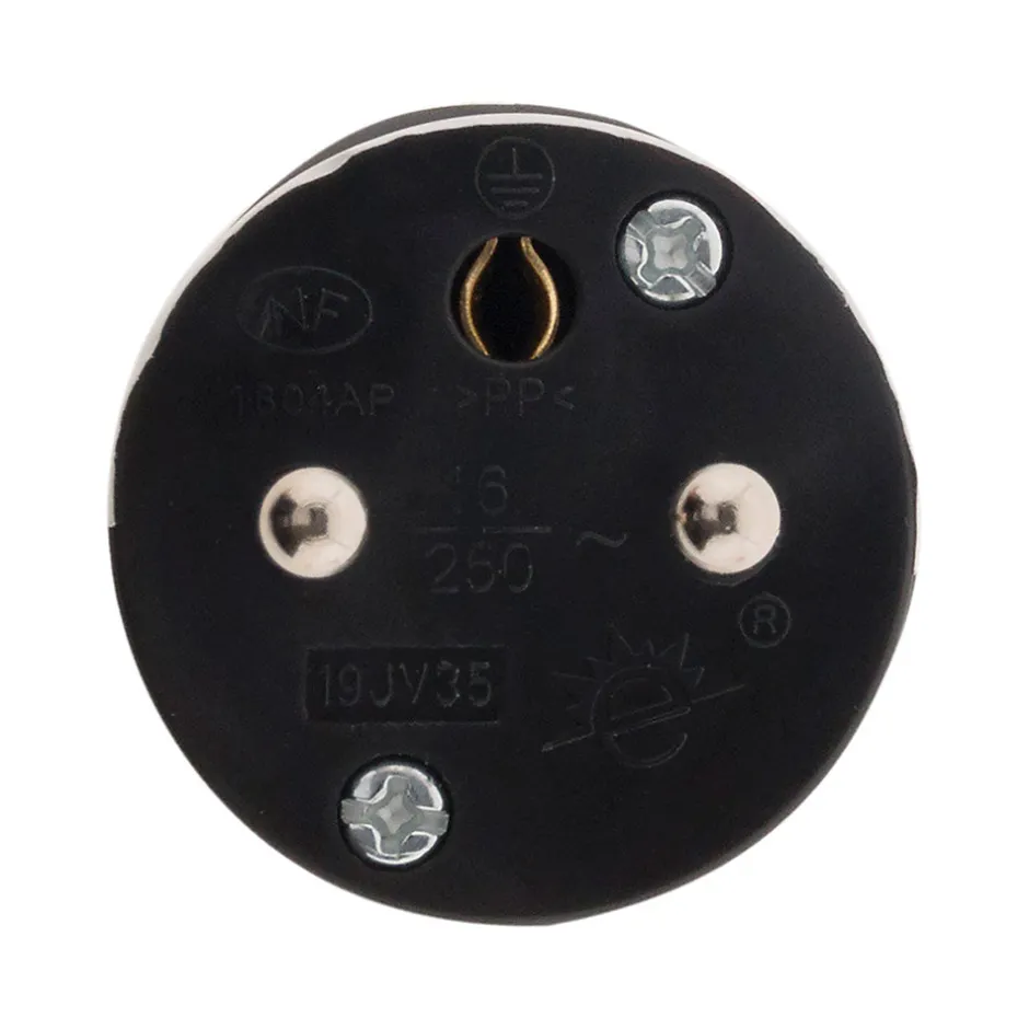 Fiche mâle 16A 2P+T - Noir -^Zenitech Best