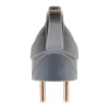 Fiche mâle anneau + ergot -16A 2P+T - Gris --Zenitech Best