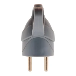 Fiche mâle anneau + ergot -16A 2P+T - Gris --Zenitech Best