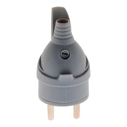 Fiche mâle anneau + ergot -16A 2P+T - Gris --Zenitech Best