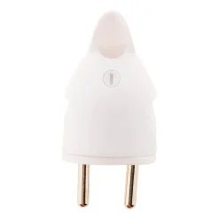 Fiche mâle coudée 16A 2P+T - Blanc --Zenitech Discount