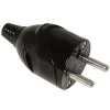 Fiche mâle droite 16A noir glossy^Diall New