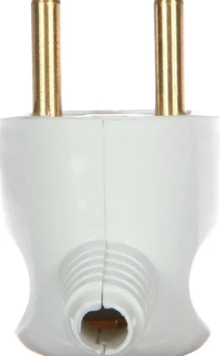 Fiche mâle latérale 2P+T IP40 blanc Lébénoïd-Lebenoid Online