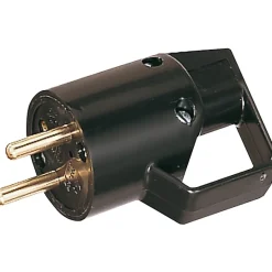 Fiche mâle 2P+T 16A IP40 à anneau - Noir - Lébénoïd^Lebenoid Discount