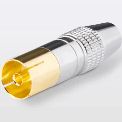 Fiche TV ø9.5 mm Femelle à câbler, Or^SLX Hot