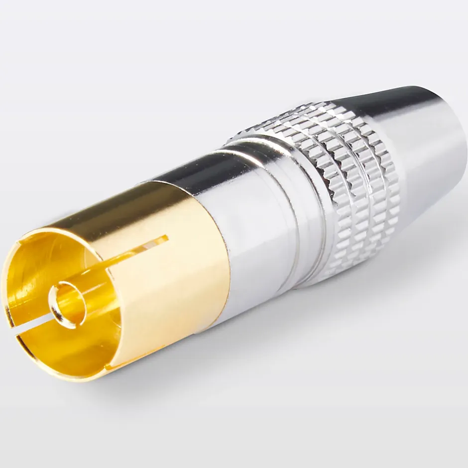 Fiche TV ø9.5 mm Femelle à câbler, Or^SLX Hot