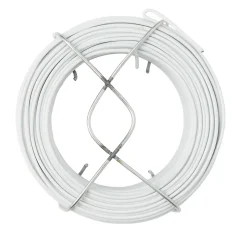 Fil d'acier revêtement PVC Blanc ø1.4 mm, 50 m-Diall New
