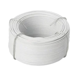 Fil d'acier revêtement PVC Blanc ø1.4 mm, 50 m-Diall New