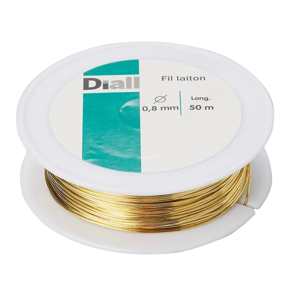 Fil en laiton ø0.8 mm x 50 m Or^Diall Discount