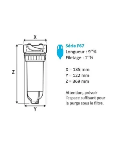 Filtre tête laiton F67 1 1/2 pouce^Apic Best