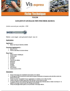 Ancrage FBN II 8X66 Filetée sur 34 Acier zingué - 20 pièces^Fischer Hot