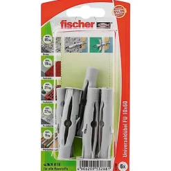 Fischer Cheville universelle FU 10 x 60 K - 6 pièces, nylon et acier, pour béton et matériaux creux^O91 Outlet