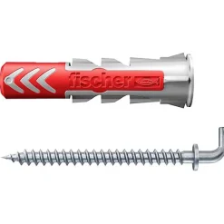 Fischer DuoPower 8 x 40 WH Set de 4 chevilles nylon avec crochets coudés - montage universel^O91