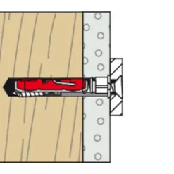 Fischer DUOTEC 537260 Cheville à bascule 10 mm x 50 mm, 20 pcs-O91 Clearance