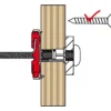 Fischer DUOTEC 12 S PH M LD Cheville à bascule pour plaques et matériaux pleins, 10 pièces, vis incluses^O91 Clearance