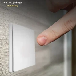 - Interrupteur Sans Fil ni Pile + Douille E27 - Contrôle à Distance 100 m - Énergie Cinétique - IP44 - Installation Facile^Fishtec New