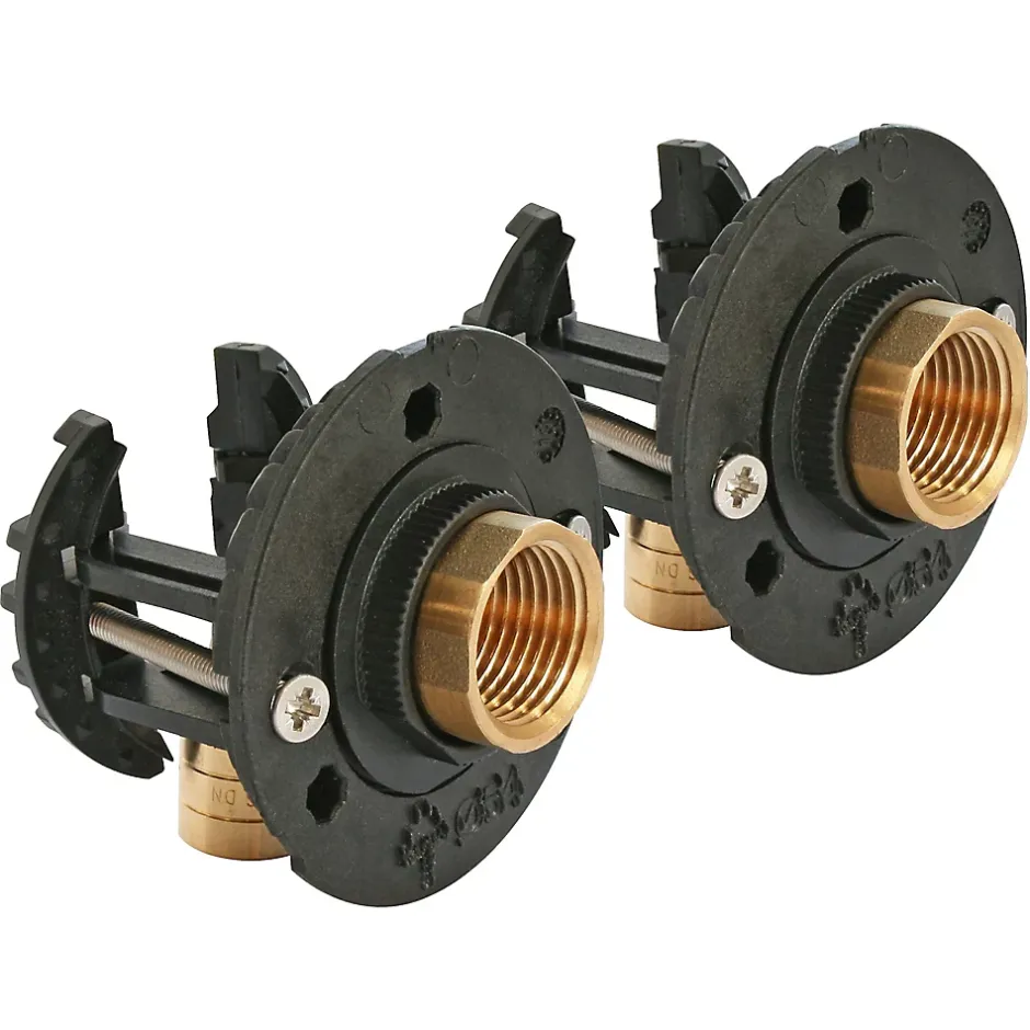 Fixation pour robinetterie Bain Douche pour PER Ø16 raccord à glissement sortie femelle 15/21 (1/2")^Somatherm for you New