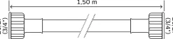 Flexible d'alimentation pour machine à laver raccords droits F-F 3/4