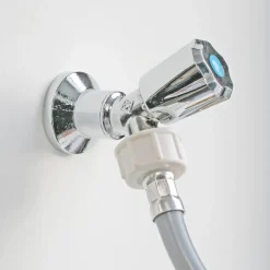 Flexible d'alimentation pour machine à laver raccords droits F-F coudé 3/4", L. 2,5m-Somatherm for you Discount