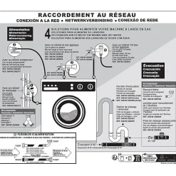 Flexible d'évacuation pour machine a laver - ROUSSEAU - 2.50 m - Embouts O19 mm et O22 mm^Edouard Rousseau Outlet