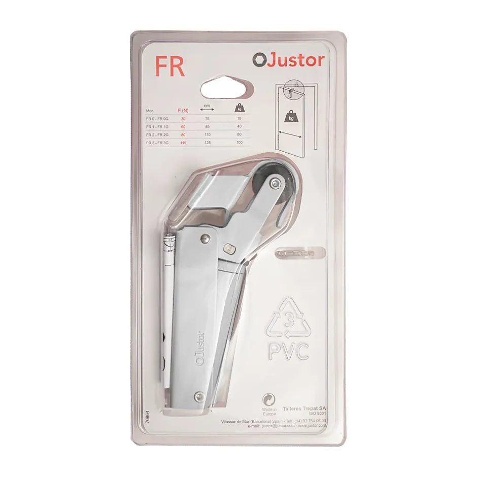 Frein de rétention force 115 N, en aluminium anodisé argent, pour porte jusquà 100 KG.-Hardwarexchange Sale