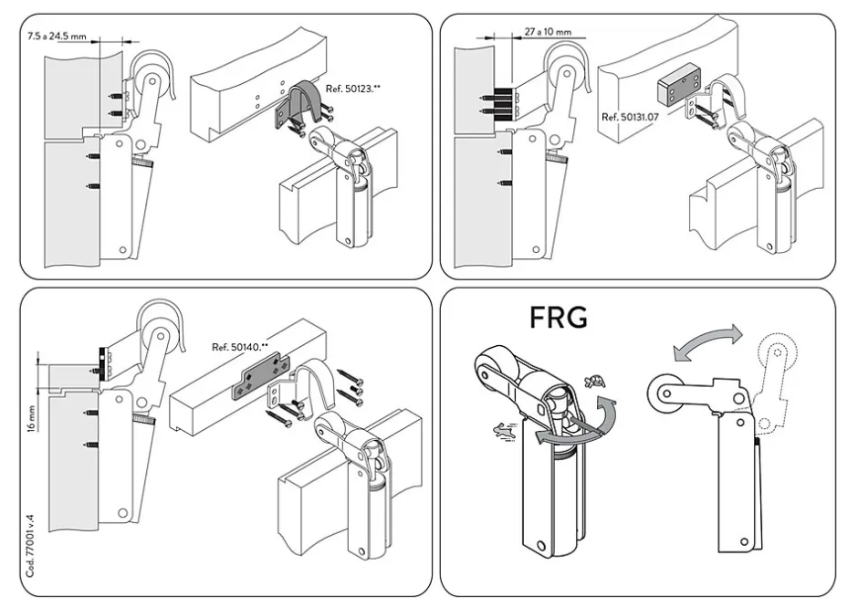 Frein de rétention force 115 N, en aluminium anodisé argent, pour porte jusquà 100 KG.-Hardwarexchange Sale