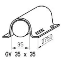 Gaine de Protection 35x35mm 2,75m - Ivoire -^Plioline Outlet