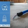 Gaine électrique enterrée FI50 mm 25 m annelée double paroi avec tire fil et manchon 450 N bleue-Edo Online