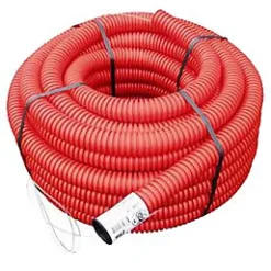 Gaine pour réseaux enterrés rouge Ø 90 mm x 15 m-Fitt Online
