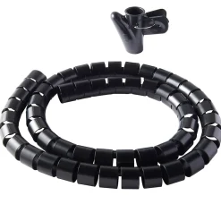 Gaine range-câbles en spirale noir ø25 mm x 1,1m-Diall New