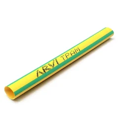 Gaine Thermorétractable - 30/15mm - Vert/jaune - Longueur 1m - Restreint 2:1 - Paroi Fine - Tpam-30.0-v/a^Arvi