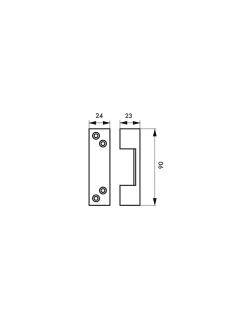 Gâche pour huisserie métallique, acier, epoxy beige --Thirard Hot